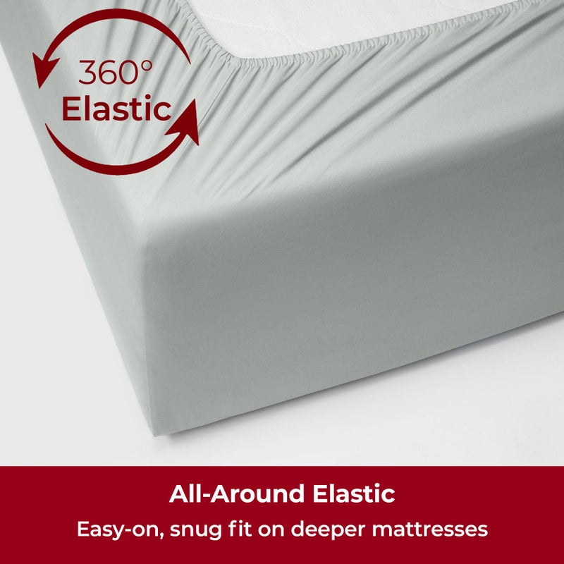 Mellanni Extra Deep Twin XL Sheets - 3 PC Iconic Collection Bedding - Hotel Luxury, Ultra Soft, Cooling Bed Sheets - Wrinkle, Fade, Stain Resistant (Twin Extra Long, Spa Mint) - Image 5